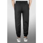 Men's Polyster Solid Track Pant-Lower (Black) - Image 4