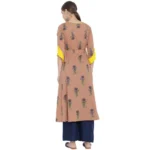 Women's Casual 3/4 th Sleeve Floral Printed Cotton Kurti (MultiColor) - Image 2