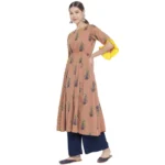 Women's Casual 3/4 th Sleeve Floral Printed Cotton Kurti (MultiColor) - Image 3
