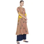 Women's Casual 3/4 th Sleeve Floral Printed Cotton Kurti (MultiColor) - Image 5