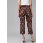 Women's Casual Printed Cotton Trouser Pant (MultiColor) - Image 2
