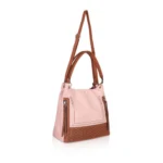 Women's Faux Leather Printed Tote Bag (Pink) - Image 2