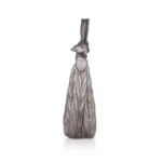 Women's Faux Leather Textured Handbag (Silver Grey) - Image 5