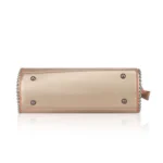 Women's Faux Leather Metal Beads Handbag (Gold) - Image 3