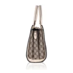 Women's Faux Leather Printed Handbag (Beige) - Image 5