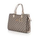 Women's Faux Leather Printed Handbag (Beige) - Image 6