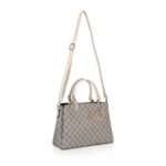 Women's Faux Leather Printed Handbag (Beige) - Image 2