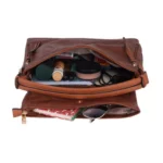 Women's Faux Leather Solid Sling Bag (Brown) - Image 2