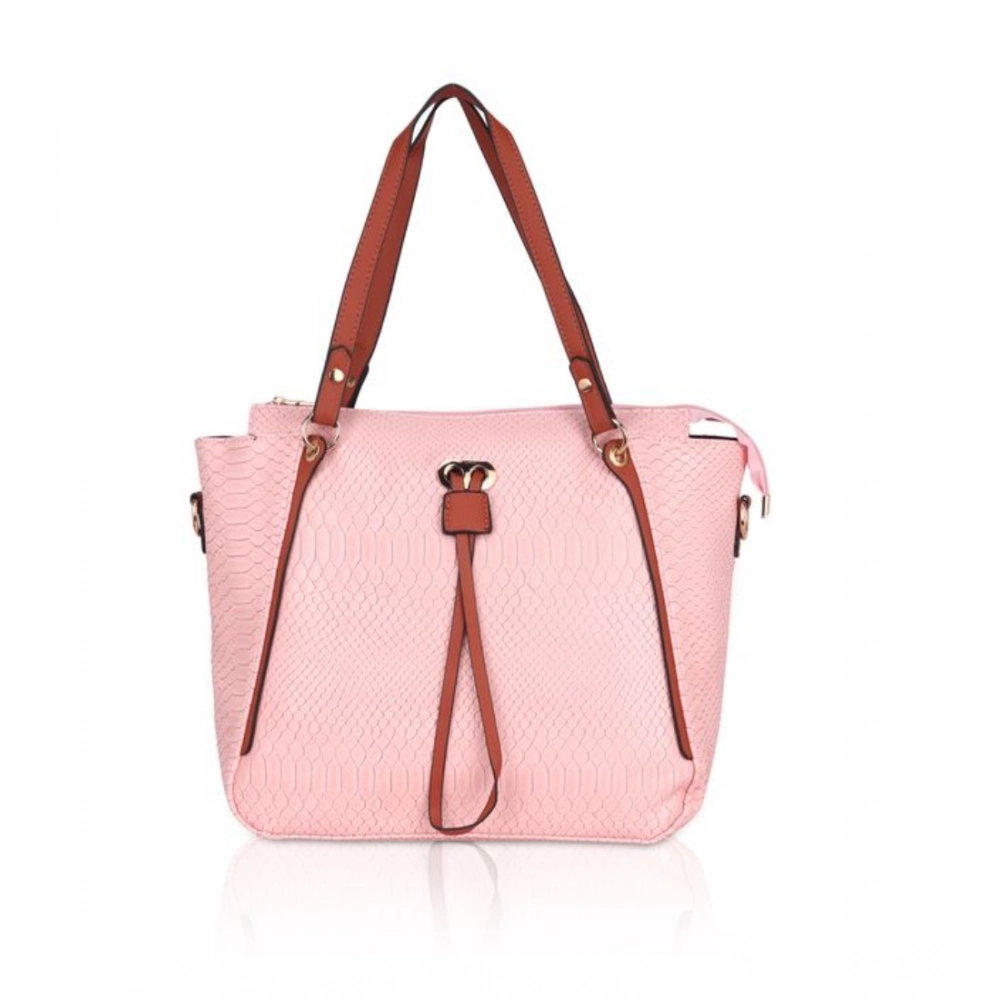53744831461_86bce50424_o_d-1000x1000-1.webp Women's Faux Leather Textured Tote Bag (Pink) - Image 1