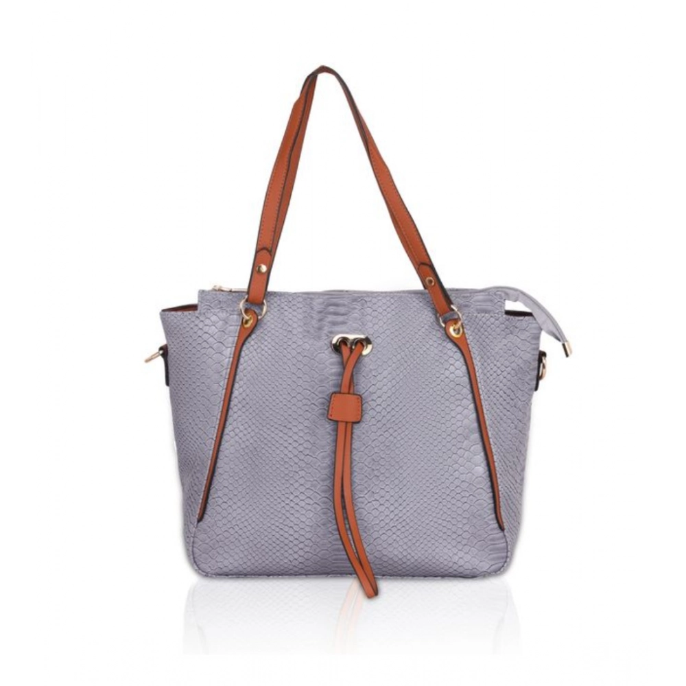53744831491_ebc8b96ee4_o_d-1000x1000-1.webp Women's Faux Leather Textured Tote Bag (Grey) - Image 1