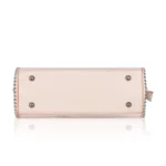 Women's Faux Leather Metal Beads Handbag (Pink) - Image 3