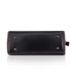 Women's Faux Leather Metal Beads Handbag (Black) - Image 3