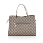 Women's Faux Leather Printed Handbag (Beige) - Image 4