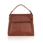 Women's Faux Leather Solid Sling Bag (Brown)