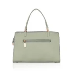 Women's Faux Leather Textured Adjustable Long Belt Handbag (Green) - Image 4