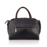 Women's Faux Leather Metal Beads Handbag (Black) - Image 4