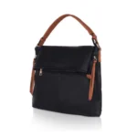 Women's Faux Leather Solid Sling Bag (Black) - Image 6