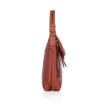 Women's Faux Leather Textured Sling Bag (Brown ) - Image 5