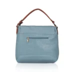 Women's Faux Leather Textured Sling Bag (Blue) - Image 4