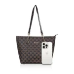 Women's Faux Leather Printed Tote Bag (Brown) - Image 2