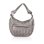 Women's Faux Leather Textured Handbag (Silver Grey) - Image 4