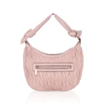 Women's Faux Leather Textured Handbag (Pink) - Image 4