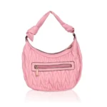 Women's Faux Leather Textured Handbag (Pink) - Image 4