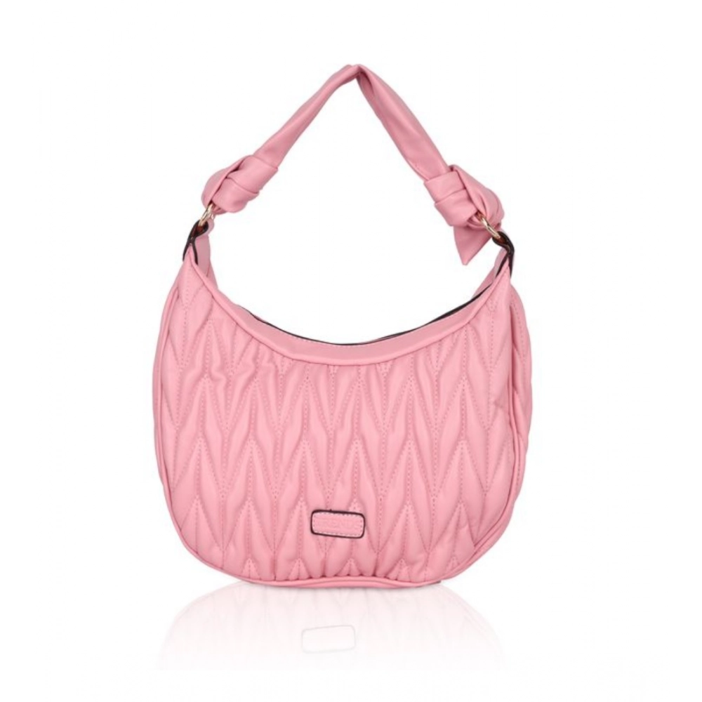 53745156879_c629b6c8c1_o_d-1000x1000-1.webp Women's Faux Leather Textured Handbag (Pink) - Image 1