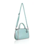 Women's Faux Leather Metal Beads Handbag (Green) - Image 2