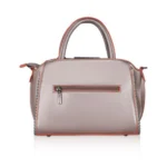 Women's Faux Leather Metal Beads Handbag (Bronze) - Image 4