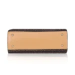 Women's Faux Leather Printed Handbag (Camel) - Image 3