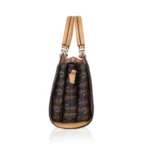 Women's Faux Leather Printed Handbag (Camel) - Image 5