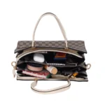 Women's Faux Leather Printed Handbag (Beige) - Image 2