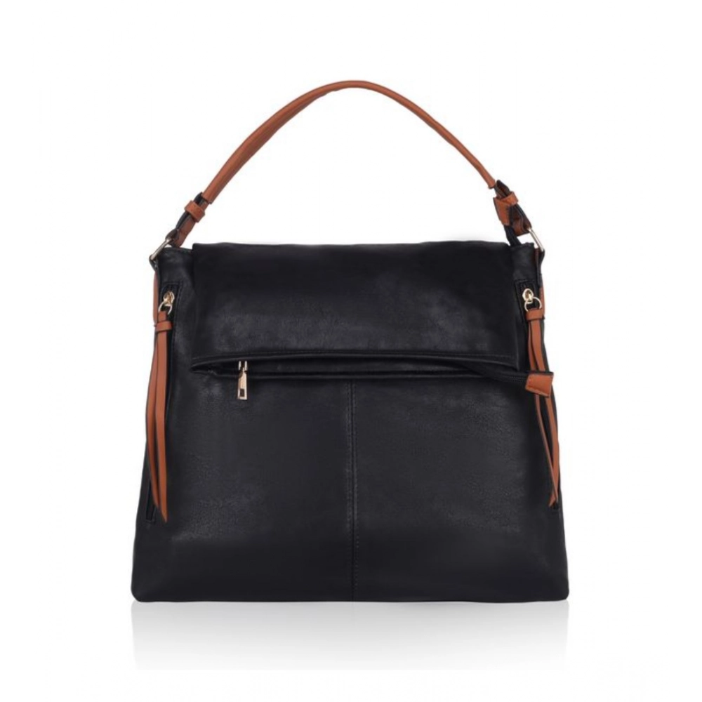 53745237435_cda0a7540d_o_d-1000x1000-1.webp Women's Faux Leather Solid Sling Bag (Black) - Image 1