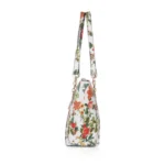 Women's Faux Leather Printed Tote Bag (White Orang) - Image 5
