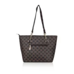 Women's Faux Leather Printed Tote Bag (Brown) - Image 4