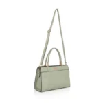 Women's Faux Leather Textured Adjustable Long Belt Handbag (Green) - Image 2