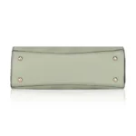 Women's Faux Leather Textured Adjustable Long Belt Handbag (Green) - Image 3