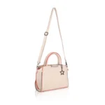 Women's Faux Leather Metal Beads Handbag (Pink) - Image 2