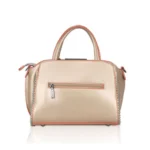 Women's Faux Leather Metal Beads Handbag (Gold) - Image 4