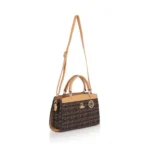 Women's Faux Leather Printed Handbag (Camel) - Image 2
