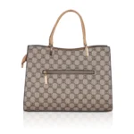 Women's Faux Leather Printed Handbag (Camel) - Image 4