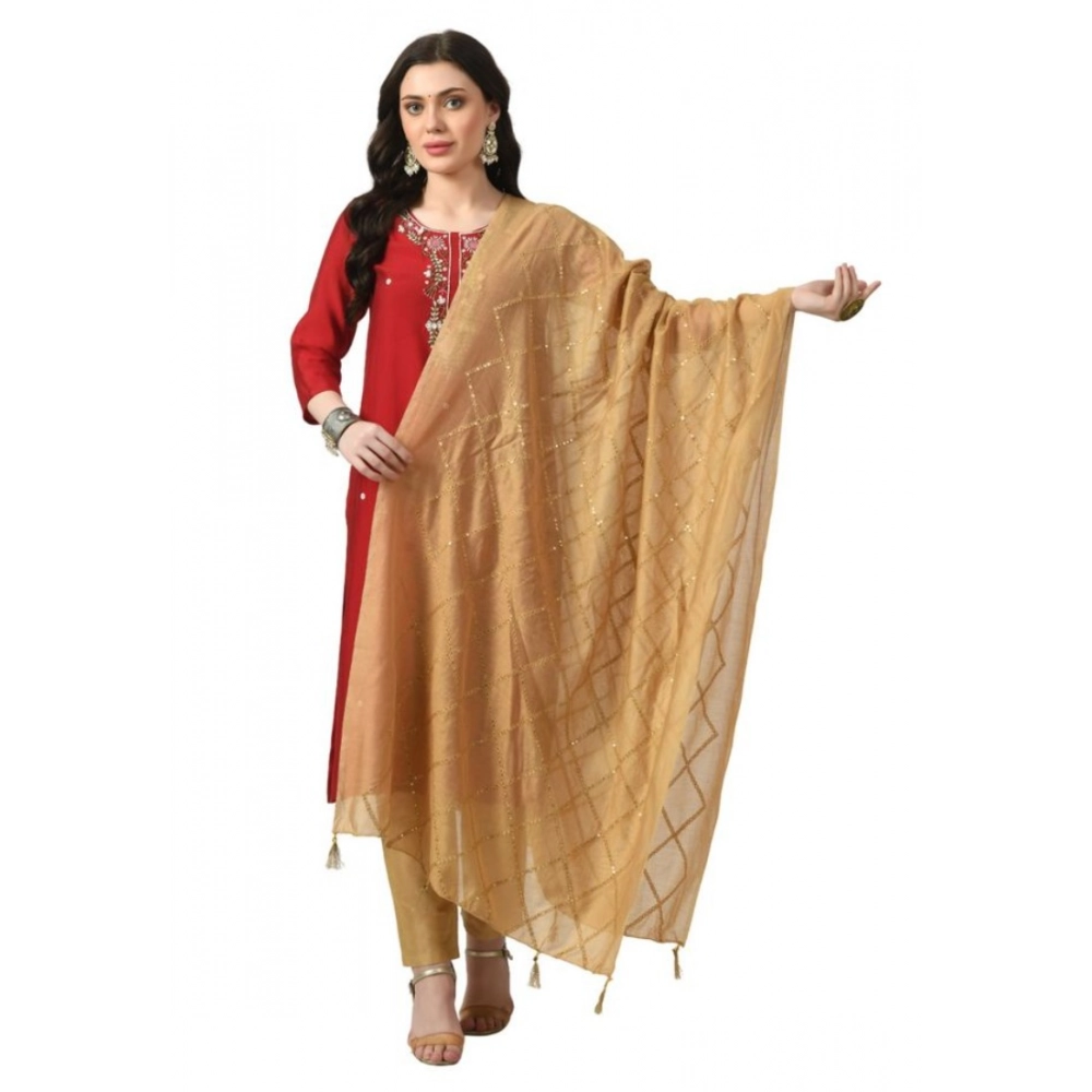53767414857_d3c8d73f24_o_d-1000x1000-1.webp Women's Chanderi Self Design Dupatta (Gold, Length: Free Size) - Image 1