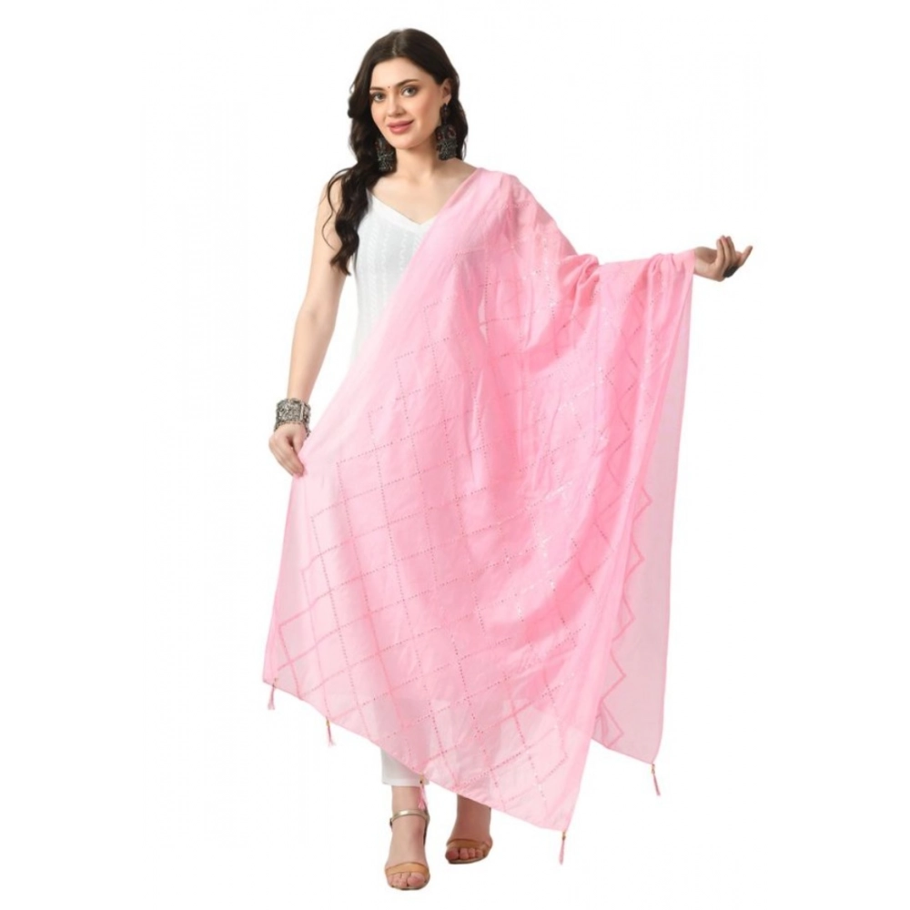 53768326026_28fd85278c_o_d-1000x1000-1.webp Women's Chanderi Self Design Dupatta (Pink, Length: Free Size) - Image 1
