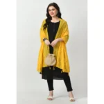 Women's Chanderi Self Design Dupatta (Yellow, Length: Free Size) - Image 2