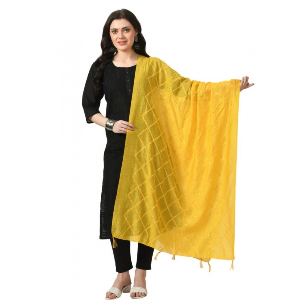 53768742680_70cc5b815b_o_d-1000x1000-1.webp Women's Chanderi Self Design Dupatta (Yellow, Length: Free Size) - Image 1