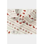 Men's Cotton Blended Printed Full Sleeve Shirt (White-Red) - Image 2