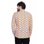 Men's Cotton Blended Printed Full Sleeve Shortkurta (Multicolor) - Image 6