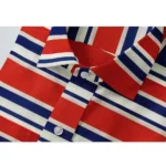 Men's Cotton Blended Striped Full Sleeve Shirt (Red-Blue) - Image 2