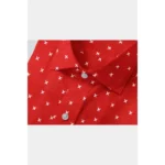 Men's Cotton Blended Printed Full Sleeve Shirt (Red) - Image 2